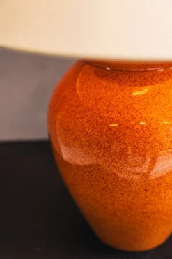 New Pamono Vintage Ceramic Terracotta Table Lamp by Robert Kostka for Kosta