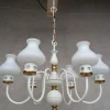 New Pamono Vintage Chandelier & Table Lamp, 1970s, Set of 2