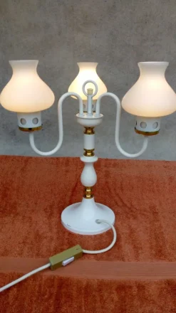 New Pamono Vintage Chandelier & Table Lamp, 1970s, Set of 2