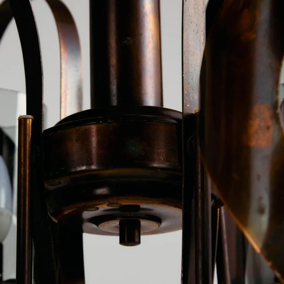 Sale Pamono Vintage Chandelier in Brass and Glass