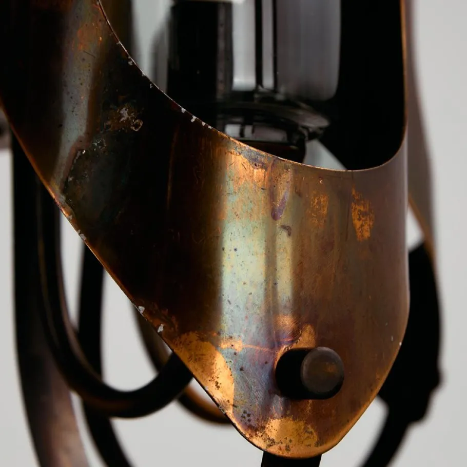 Sale Pamono Vintage Chandelier in Brass and Glass