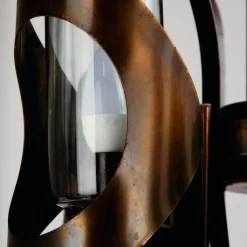 Sale Pamono Vintage Chandelier in Brass and Glass