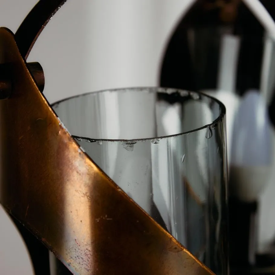 Sale Pamono Vintage Chandelier in Brass and Glass