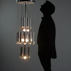 Clearance Pamono Vintage Chandelier in Glass, 1960s