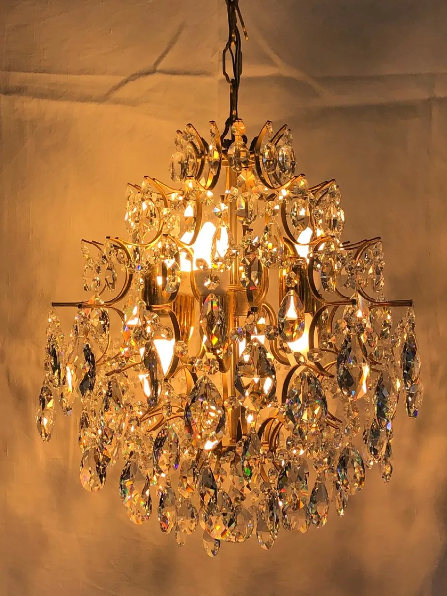 Hot Pamono Vintage Chandelier in Lead Crystal, Italy, 1960s