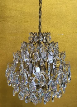 Hot Pamono Vintage Chandelier in Lead Crystal, Italy, 1960s