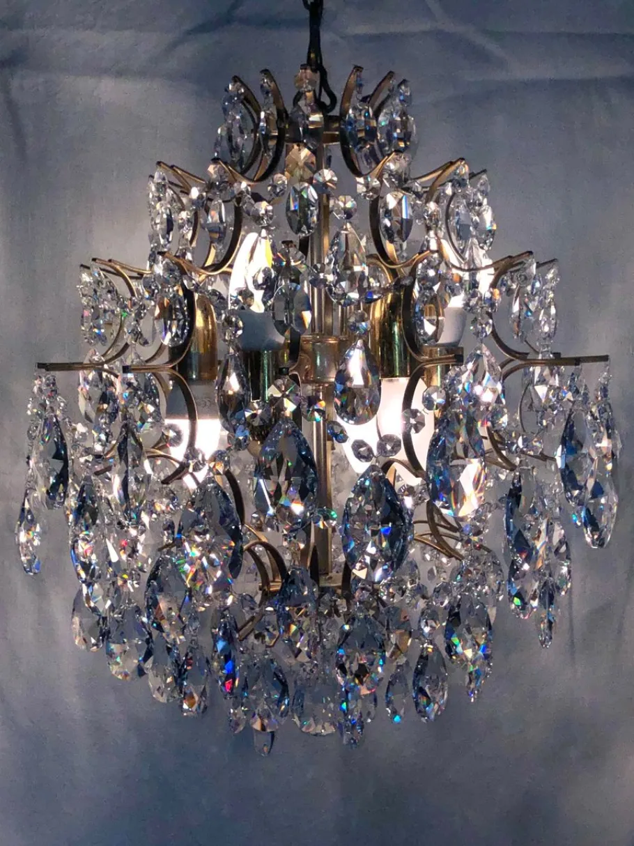 Hot Pamono Vintage Chandelier in Lead Crystal, Italy, 1960s