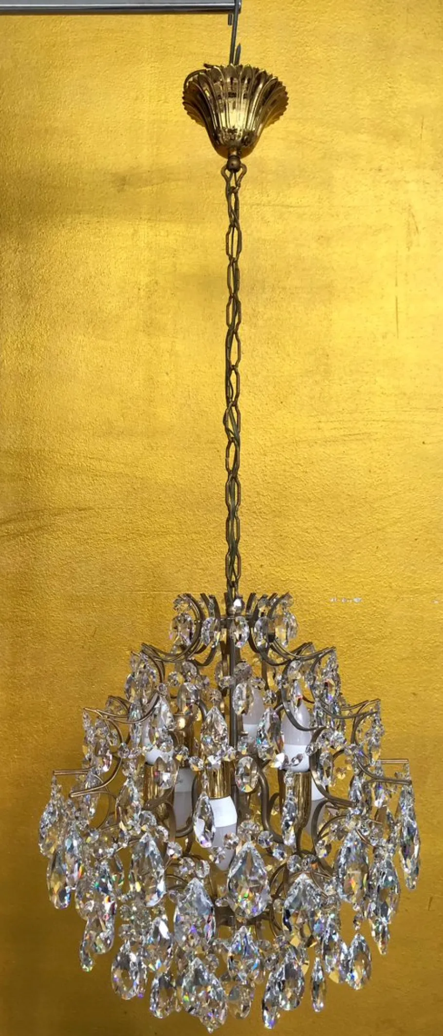Hot Pamono Vintage Chandelier in Lead Crystal, Italy, 1960s