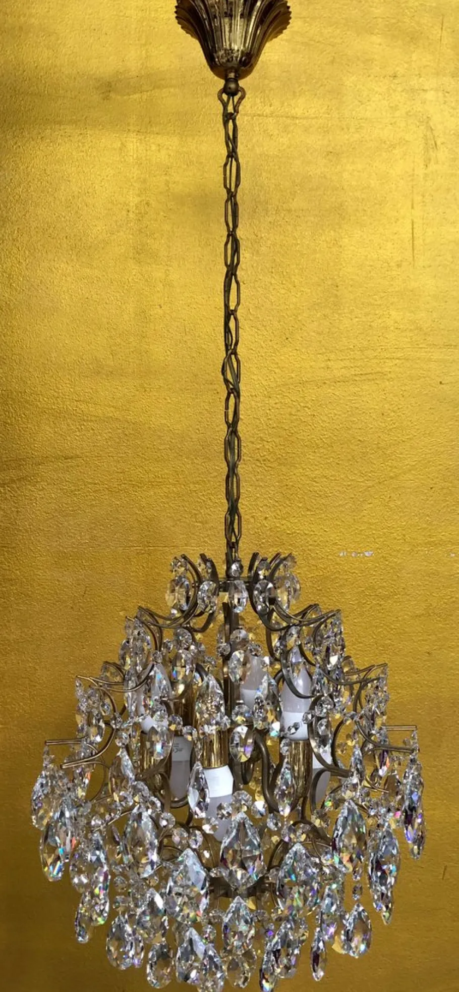 Hot Pamono Vintage Chandelier in Lead Crystal, Italy, 1960s