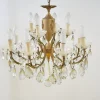 Discount Pamono Vintage Chandelier in Metal and Glass with Drops