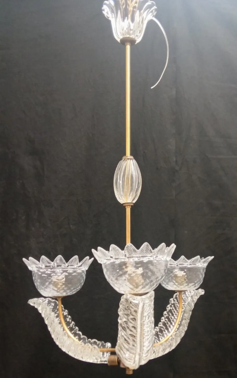 Sale Pamono Vintage Chandelier in Murano Glass, 1940s