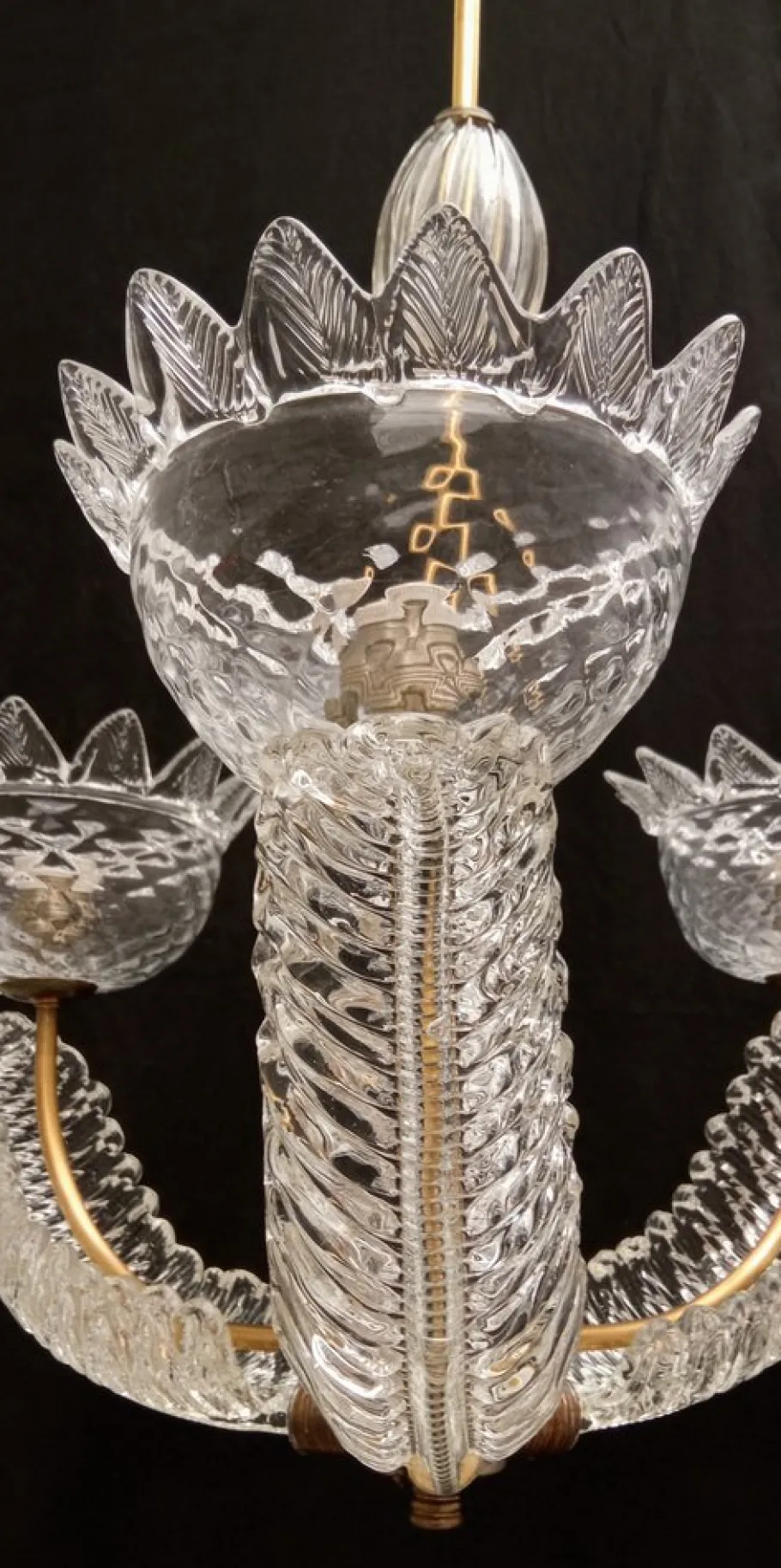 Sale Pamono Vintage Chandelier in Murano Glass, 1940s