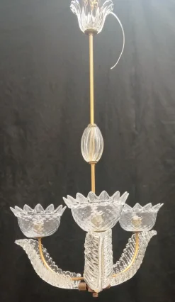 Sale Pamono Vintage Chandelier in Murano Glass, 1940s