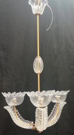 Sale Pamono Vintage Chandelier in Murano Glass, 1940s