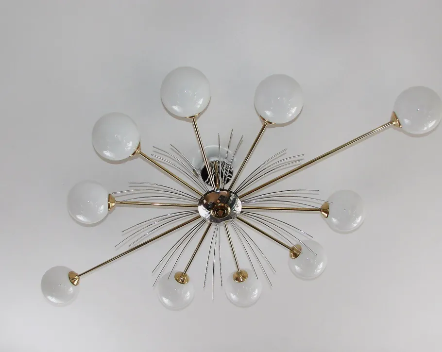Discount Pamono Vintage Chandelier in the style of Stilnovo, 1970s