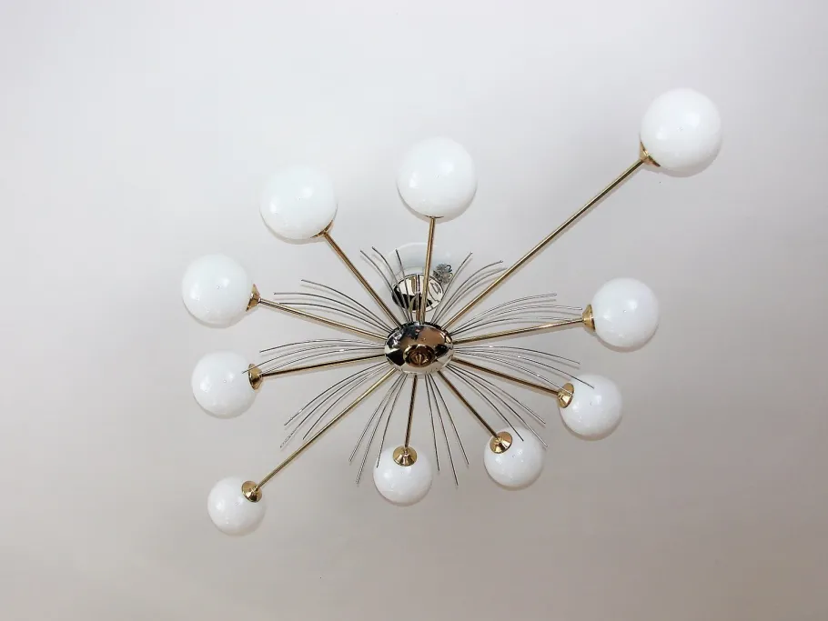 Discount Pamono Vintage Chandelier in the style of Stilnovo, 1970s