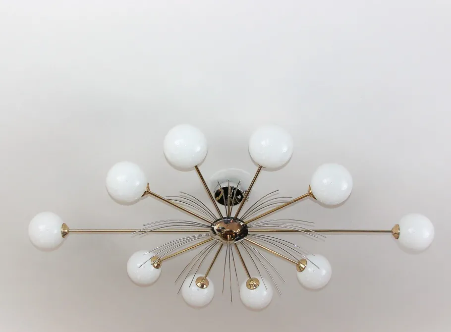 Discount Pamono Vintage Chandelier in the style of Stilnovo, 1970s