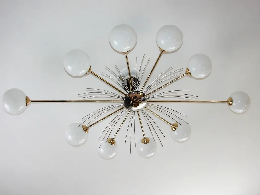 Discount Pamono Vintage Chandelier in the style of Stilnovo, 1970s