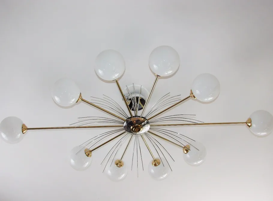 Discount Pamono Vintage Chandelier in the style of Stilnovo, 1970s