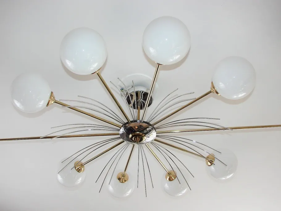 Discount Pamono Vintage Chandelier in the style of Stilnovo, 1970s