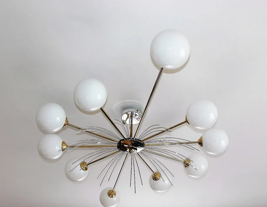 Discount Pamono Vintage Chandelier in the style of Stilnovo, 1970s