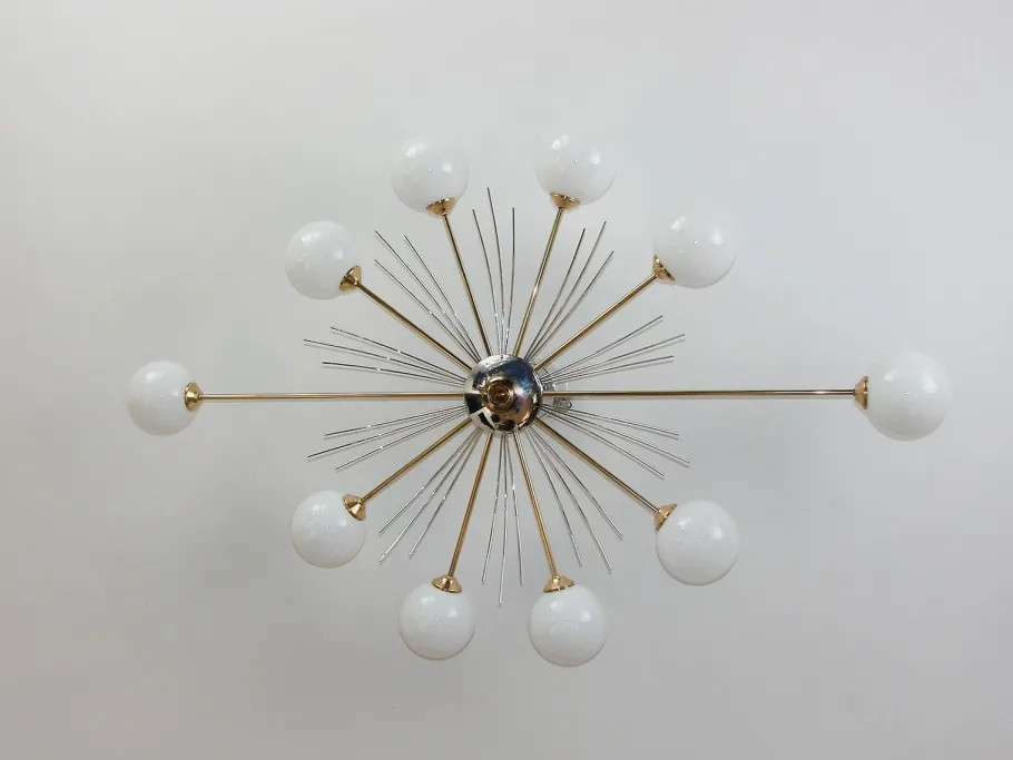 Discount Pamono Vintage Chandelier in the style of Stilnovo, 1970s