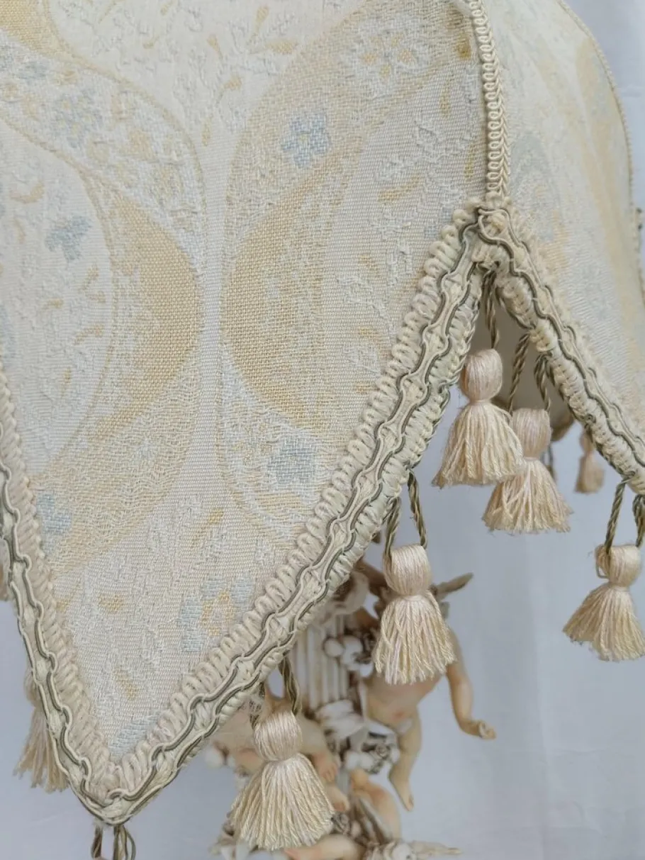 Outlet Pamono Vintage Cherub Table Lamp with Tulip Lamp Shade, 1980s