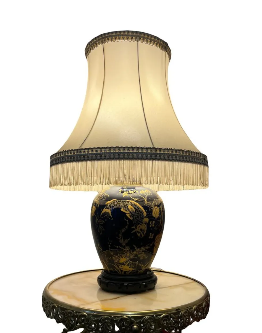 New Pamono Vintage Chinese Porcelain Lamp