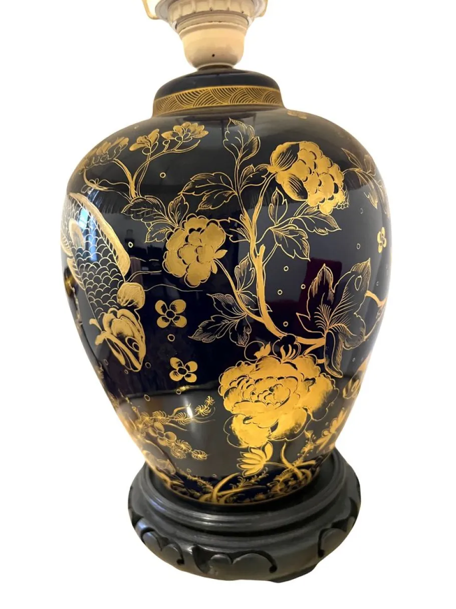 New Pamono Vintage Chinese Porcelain Lamp