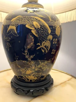 New Pamono Vintage Chinese Porcelain Lamp