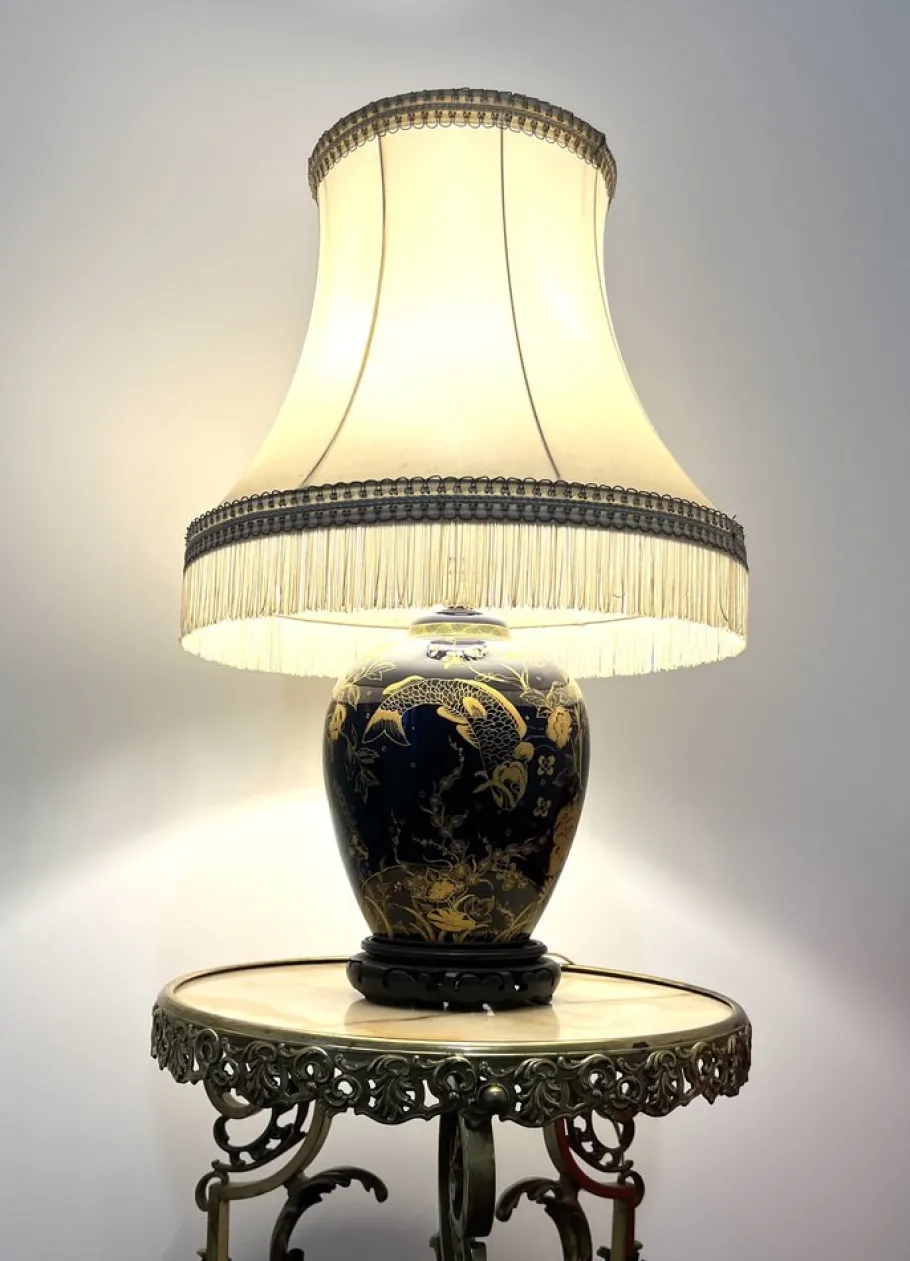 New Pamono Vintage Chinese Porcelain Lamp