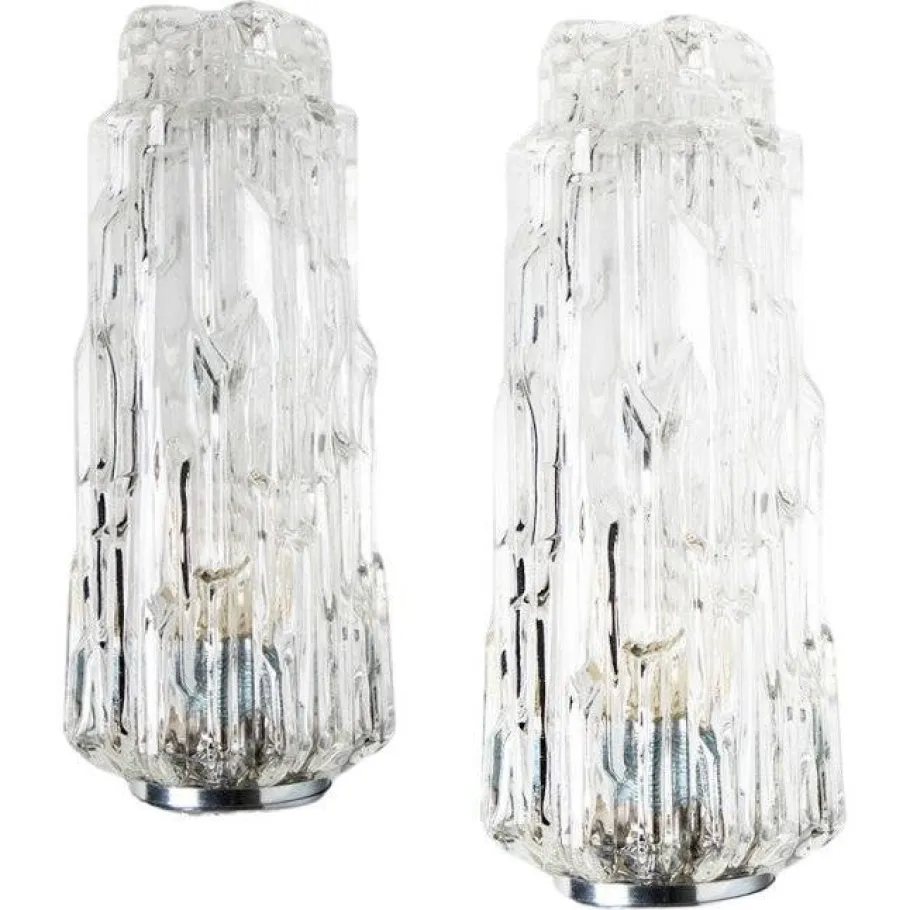 Clearance Pamono Vintage Chrome and Clear Glass Sconce, 1960