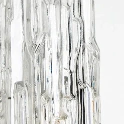 Clearance Pamono Vintage Chrome and Clear Glass Sconce, 1960