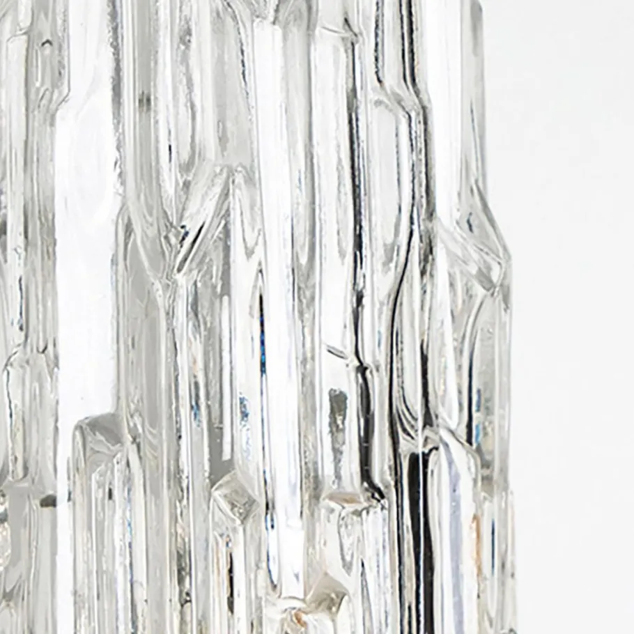 Clearance Pamono Vintage Chrome and Clear Glass Sconce, 1960