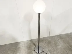Outlet Pamono Vintage Chrome and Glass Floor Lamp, 1970s