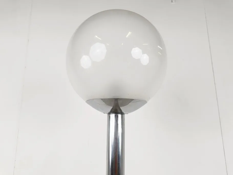 Outlet Pamono Vintage Chrome and Glass Floor Lamp, 1970s
