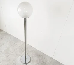 Outlet Pamono Vintage Chrome and Glass Floor Lamp, 1970s