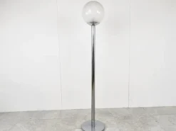 Outlet Pamono Vintage Chrome and Glass Floor Lamp, 1970s