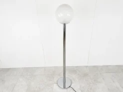 Outlet Pamono Vintage Chrome and Glass Floor Lamp, 1970s