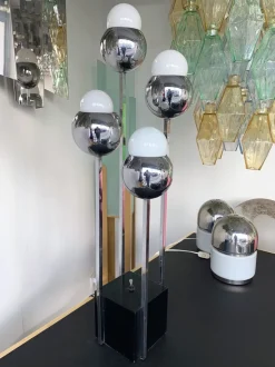 Clearance Pamono Vintage Chrome Ball Lamp by Robert Sonneman, 1970s