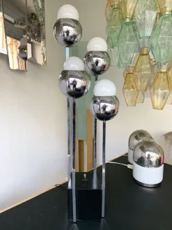 Clearance Pamono Vintage Chrome Ball Lamp by Robert Sonneman, 1970s