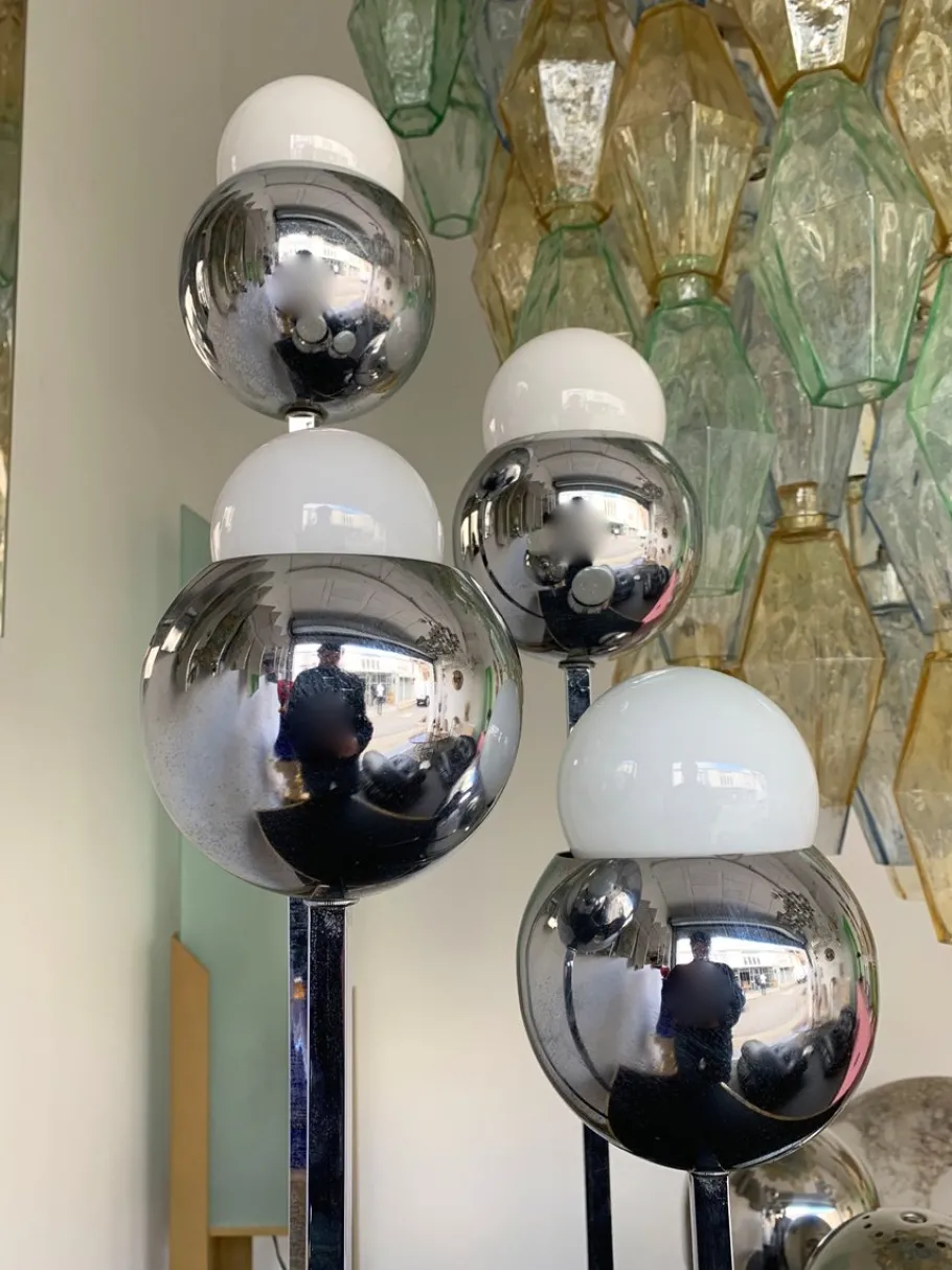 Clearance Pamono Vintage Chrome Ball Lamp by Robert Sonneman, 1970s