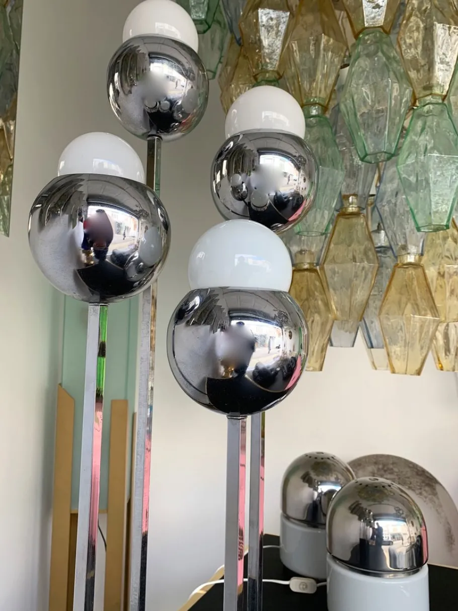 Clearance Pamono Vintage Chrome Ball Lamp by Robert Sonneman, 1970s