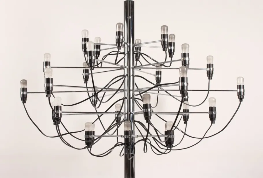 Sale Pamono Vintage Chrome Model 2097 30-Arm Chandelier by Gino Sarfatti for Flos, 1980s