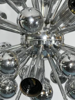 Sale Pamono Vintage Chrome Sputnik Chandelier from Reggiani, Italy, 1970s
