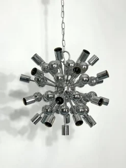 Sale Pamono Vintage Chrome Sputnik Chandelier from Reggiani, Italy, 1970s