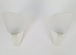 Clearance Pamono Vintage Cielo Wall Lamps from Lumiance Glass, Italy, 1980s, Set of 2