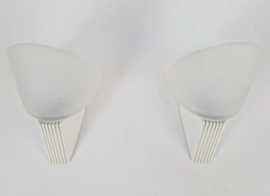 Clearance Pamono Vintage Cielo Wall Lamps from Lumiance Glass, Italy, 1980s, Set of 2