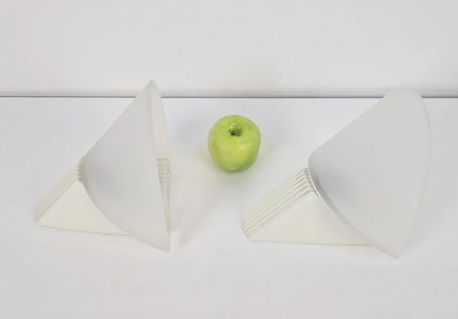 Clearance Pamono Vintage Cielo Wall Lamps from Lumiance Glass, Italy, 1980s, Set of 2