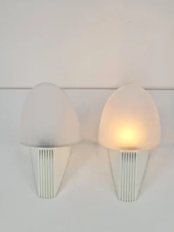 Clearance Pamono Vintage Cielo Wall Lamps from Lumiance Glass, Italy, 1980s, Set of 2